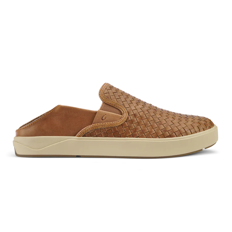 Olukai Lae'ahi Lauhala Mens Leather Slip On - Fox