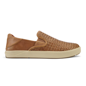 Olukai Lae'ahi Lauhala Mens Leather Slip On - Fox