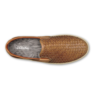 Olukai Lae'ahi Lauhala Mens Leather Slip On - Fox