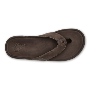 Olukai Tuahine Mens Leather - Dark Wood