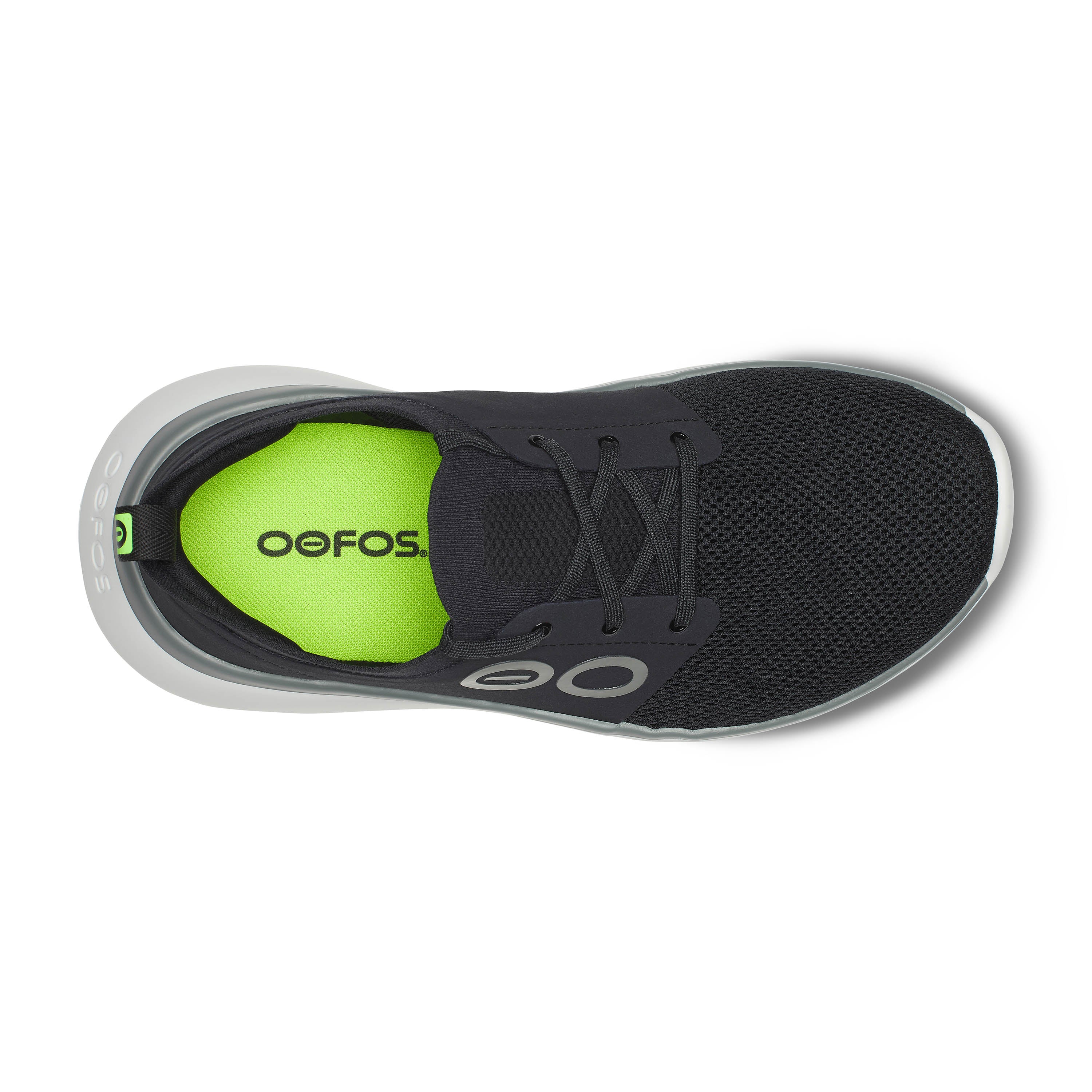 Oofos Oomy Stride Mens - White/Black