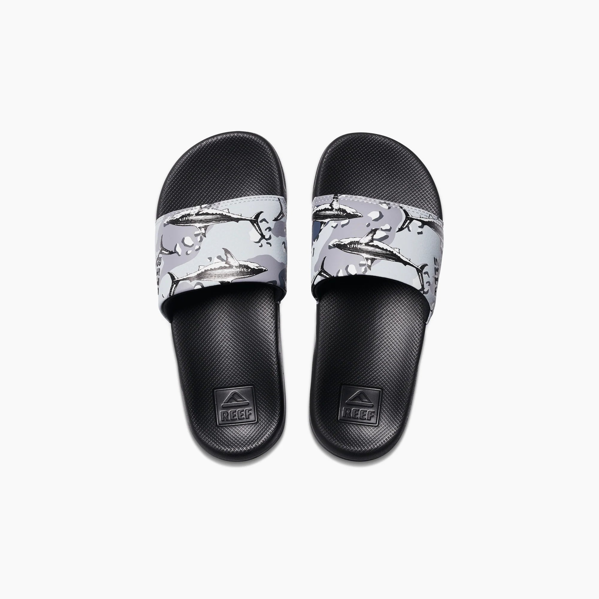 Reef Kids One Slide - Grey Camo Sharks