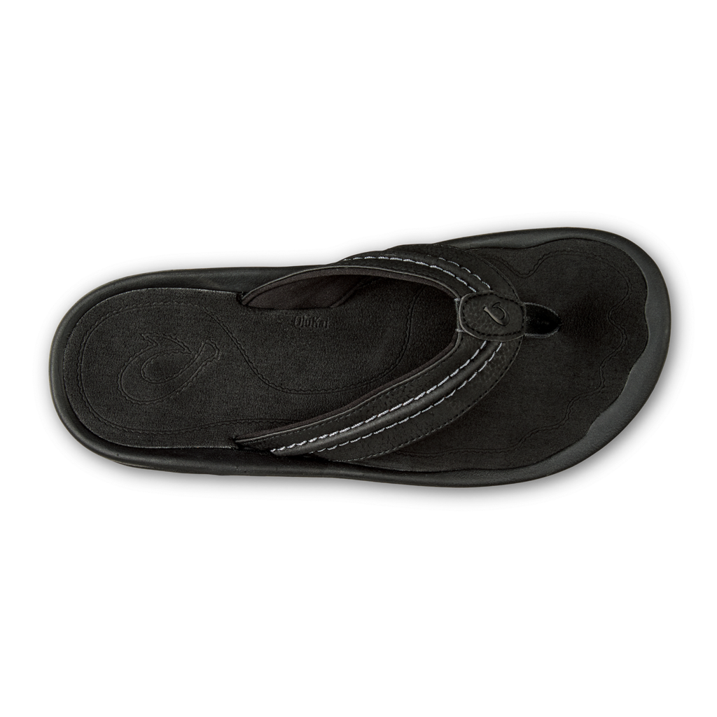 Olukai Hokua Mens  - Black/Dark Shadow